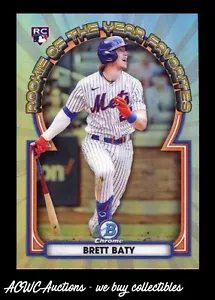 2023 Bowman Rookie des Jahres Favoriten #ROYF-3 Brett Baty (New York Mets) - Bild 1 von 2