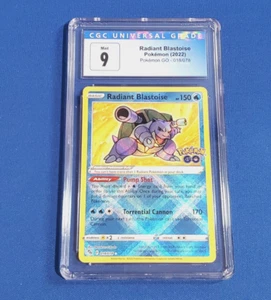 Pokemon TCG Pokémon GO 018/078 RADIANT BLASTOISE CGC Graded 9 MINT - Picture 1 of 2