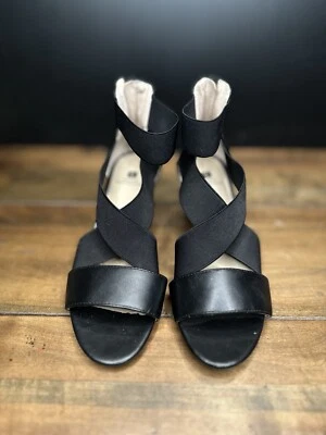 White Mountain Black Block Heeled Strappy Sandals US 6m Summer Casual Travel - Image 1 of 4