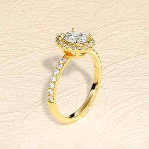 Anillo solitario de moissanita de plata de ley 925 con punta de corte redondo regalo para mujer - Imagen 1 de 20