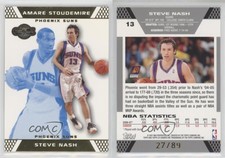 2007-08 Topps Co-Signers Gold Blue /89 Steve Nash Amare Stoudemire #13.2 HOF