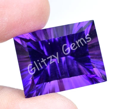 Baguette de amatista púrpura impecable natural de 33,55 quilates certificada piedra preciosa suelta rara Foto 1 de 4