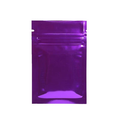 100 New Glossy Metallic Foil Mylar Resealable Bags in Different Colors and Sizes - Image 1 of 4