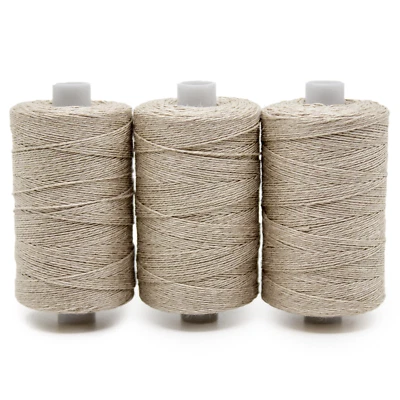 LANDWIESEN 3 Rollen Sattlerzwirn Küchengarn Garn Zwirn Schustergarn Bindfaden Sternzwirn