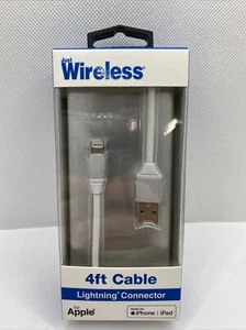 Just Wireless Charge & Sync Cable Apple iPhone/iPad/iPod~ 4ft ~ New - Picture 1 of 1