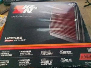 K&N 33-5057 Hi-Flow Air Intake Filter for 2016-2020 Kia Optima 1.6L 2.0L Turbo - Bild 1 von 1