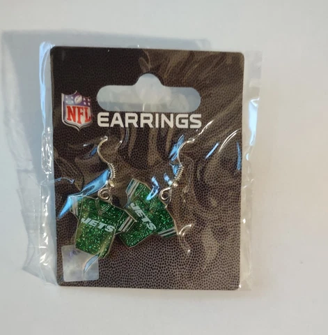 NFL New York Jets Earrings Jersey Dangle Cover
