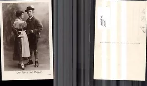 201067,Toni u. sei Peperl Frau Mann i. Tracht Hut Typen Dirndl  - Picture 1 of 1