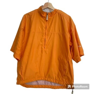 Sunice Weather 1/2 zip Golf Drawstring Jacket lined Short Sleeve Orange Size S - Picture 1 of 8