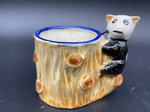 Vintage  Ceramic  Panda Bear Planter Toothpick Holder Succulent Vase Japan - Picture 1 of 12