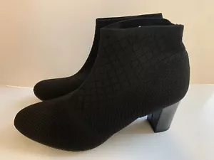 LifeStride Damen Größe 10M Marcia knöchelgewebt schwarz Absatz Slipper Stiefelette - Bild 1 von 6