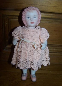 STUNNING ALL BISQUE ARTIST MADE BONNET GIRL - 6.5" HEIGHT - Picture 1 of 5