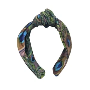 Foxy Pheasant Knotted Headband in Peacock - Picture 1 of 1