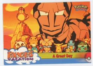 A Great Day 58 Pikachu's Vacation TOPPS tarjeta de Pokémon la primera película 1999 - Imagen 1 de 5