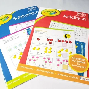 Crayola Grade 1 Addition And Subtraction Creative Activity Homeschool Books - Picture 1 of 8