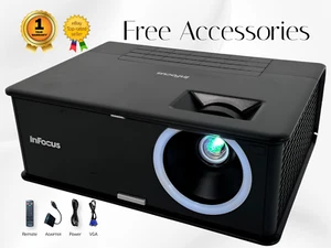 InFocus IN2114 DLP Projector 3000 Lumens 3D Ready HDMI-Adapter + 1 Year Warranty - Picture 1 of 11