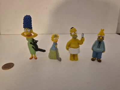 The Simpsons Figure Bundle Lot, PVC,1999,Vivid, 3 Inch,Springfield,Grandpa,Marge - Image 1 of 2