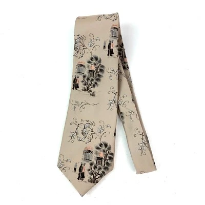 Corbata vintage Damon para hombre asiática floral poliéster unión hecha en EE. UU. 54 x 4,25" Foto 1 de 4