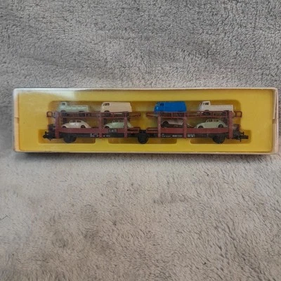 N Scale 9mm 1:160 Arnold Rapido 0499 Car Transport W/Box Vintage - Image 1 of 4