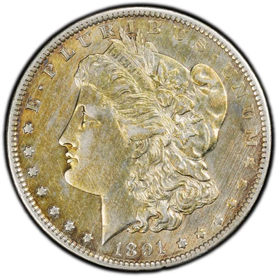 1891-O Morgan Silver Dollar - PCGS GOLD SHIELD AU - TONED BETTER DATE! - Image 1 of 3