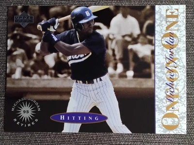 Tarjeta de béisbol 1995 Upper Deck Minor League Michael Jordan One on One #3 Barons Foto 1 de 2