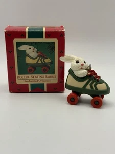 Vintage Hallmark Rollschuh Hase 1984 klassisches Andenken Weihnachtsschmuck - Bild 1 von 9