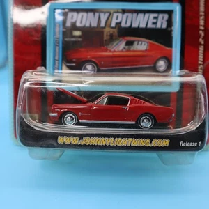 Johnny Lightning 1965 Ford Mustang 2+2 Fastback Pony Power Diecast 1:64 Red NIP - Picture 1 of 3