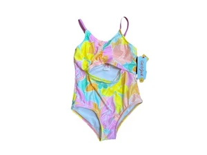 Cat & Jack Girls Tropical Floral One Piece Swimsuit Small 6 7 NEW - Picture 1 of 2