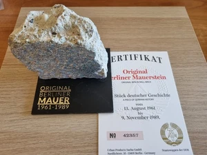 Original Very Large 9 cm Piece of the BERLIN WALL on Perspex Display + COA - Picture 1 of 12