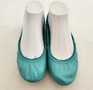 Ballasox türkisgrün faltbare Leder Ballerinas Slipper flache Schuhe Größe 7 von Corso Como  - Bild 1 von 8