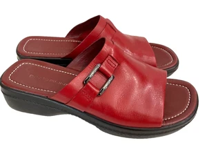Sandalia gruesa de cuero para mujer Bandolino vintage Y2K talla 9 punta cuadrada con caja - Imagen 1 de 10