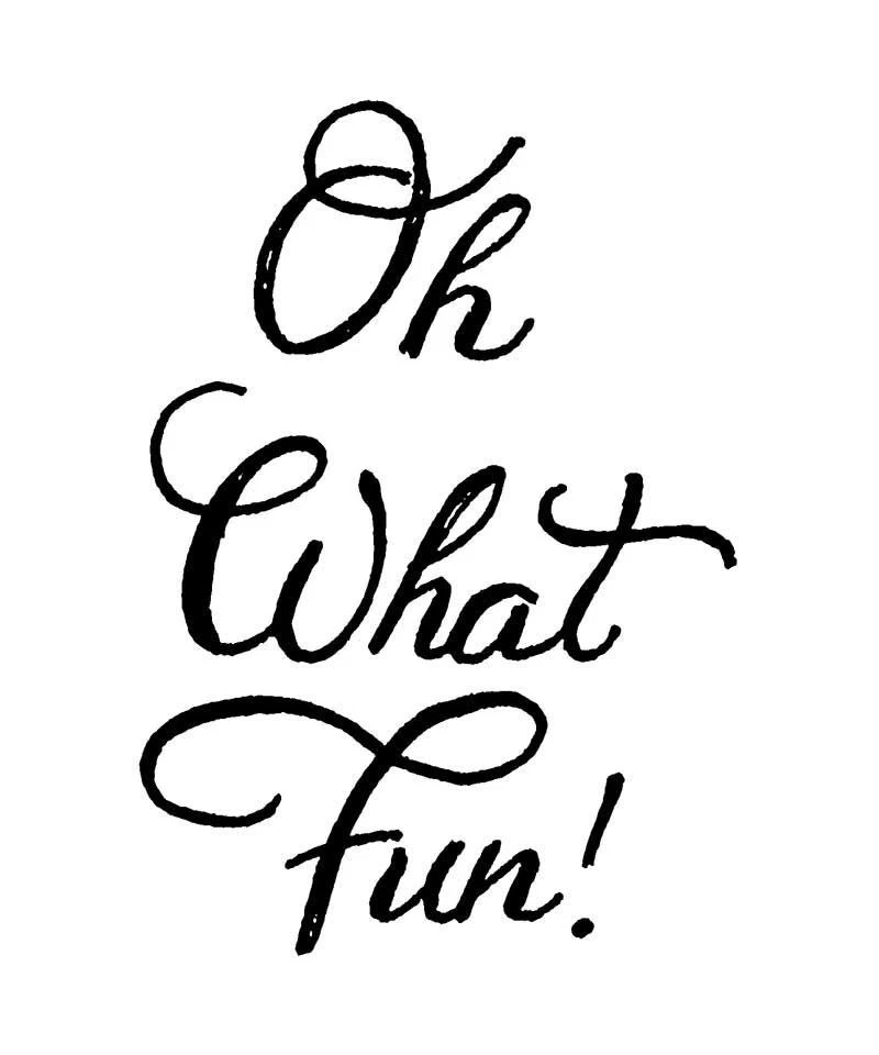 Navidad diciendo ¡Oh, qué divertido! Sello de goma montado en madera NORTHWOODS B11646 nuevo Foto 1 de 1