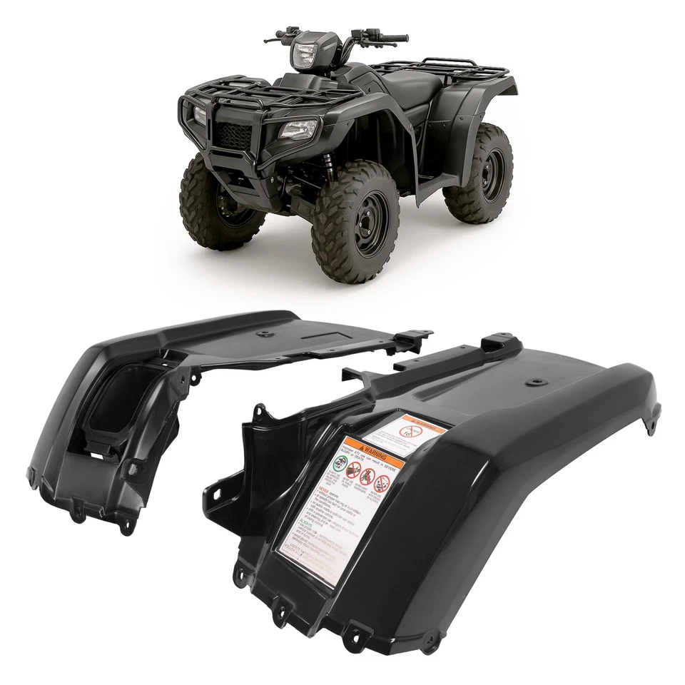 Black Front Fenders Left & Right For Honda Foreman Rubicon 500 ATV 2022 23 24 25 Foto 1 de 4