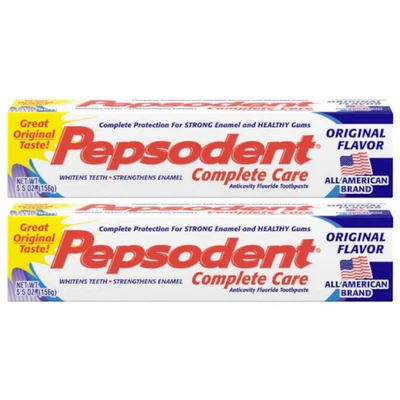 Pepsodent Complete Care Toothpaste, Original Flavor, 5.5 oz, 2 Pack - Image 1 of 2