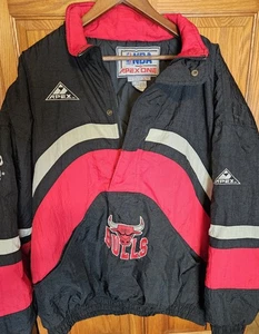 Vintage Chicago Bulls Pullover Jacket/Coat Apex One Extra Large Rare NBA - Picture 1 of 15