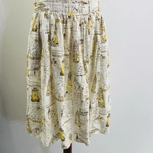 J Crew Maine Leuchttürme Neuheit Druck Rock Größe 0 Küste maritimes Motiv - Bild 1 von 14