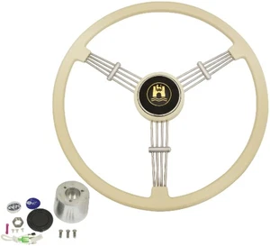 Empi Ivory Banjo Steering Wheel Kit, Fits VW Type 1/Ghia 60-74 1/2, Type 3 61-71 - Bild 1 von 4