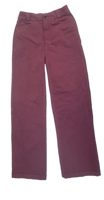 Pantalones para mujer Madewell Emmett pierna ancha talla 23 Iris Bloom púrpura lona elástica Foto 1 de 4