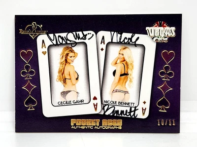CECILLE GAHR / NICOLE BENNETT /11 DUAL AUTO  ~ 2014 BENCH WARMER VEGAS BABY #14 - Image 1 of 2