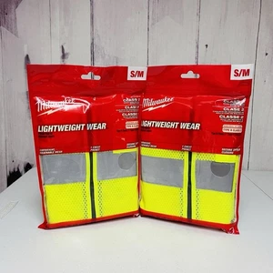 2 Milwaukee Lightweight Wear Vest Safety Vest Size Small/Medium Mesh - Picture 1 of 2