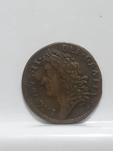 1689 JAMES II IRISH GUNMONEY GUN MONEY SHILLING CIVIL WAR COIN (Aug) (G3D1.10) - Picture 1 of 2