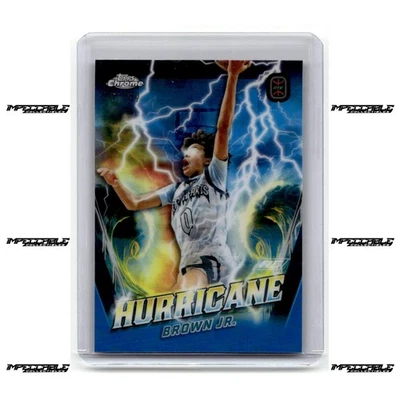 2023-24 Topps Chrome OTE - Hurricane Blue #H-6 Mikel Brown Jr. Rookie /99 - Image 1 of 2