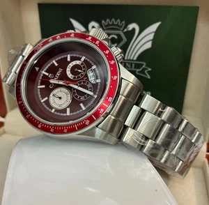 Cavadini Chronograph Sport Modell  rot massiv Edelstahl 300gramm, 50mm CV-1261 - Bild 1 von 6