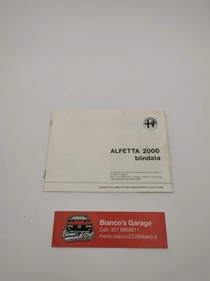 Libretto Allegato Alfetta 2000 Blindata - Immagine 1 di 4