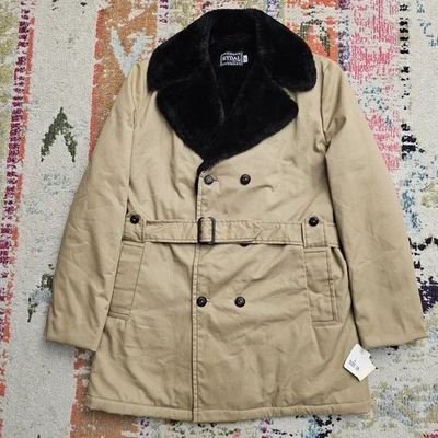 Gabardina de Colección Rydal Para Mujer Talla 18 Negra Forrada de Piel Sintética Bronceada Botón Cintura Corbata  Foto 1 de 4