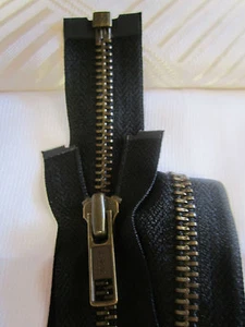 1 Stück Teilbaren Metall Reißverschluß von YKK Farbe: Schwarz 80 cm        (700) - Picture 1 of 1
