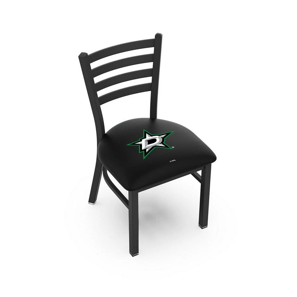 NHL-L00418 Blk Wrinkle Dallas Stars Stationary Chair w/ Ladder Style Back Foto 1 de 1