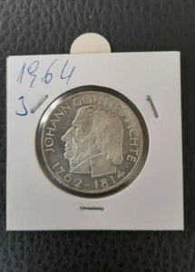 Argento 5 DM abete rosso 1964 J non in circolazione da 5 aste senza spese di spedizione - Foto 1 di 2