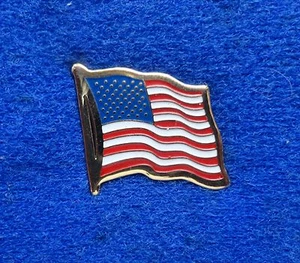 NEW Patriotic & Colorful Acid Etch Variety Waving Wavy American Flag Lapel Pin - Picture 1 of 1