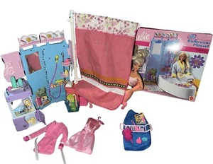 Barbie All Around Home Badezimmer Spielset 2001 - unvollständig hat extra Puppe & Box - Bild 1 von 11
